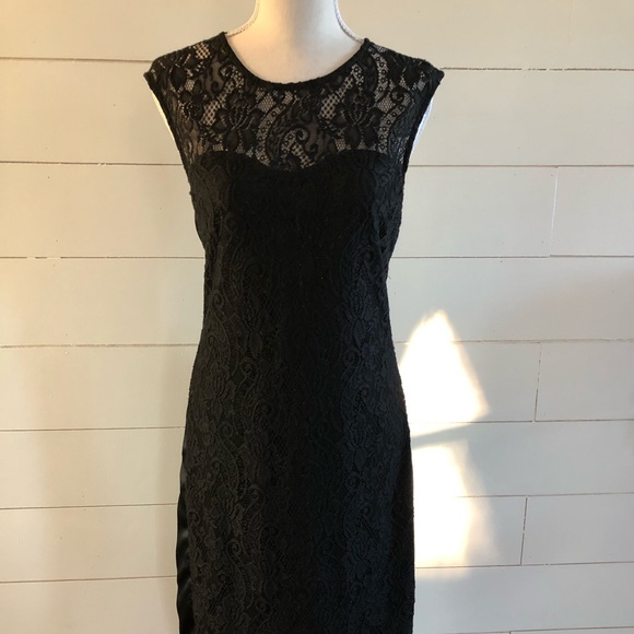 Modcloth | Dresses | Modcloth Black Lace Dress High Neckline | Poshmark